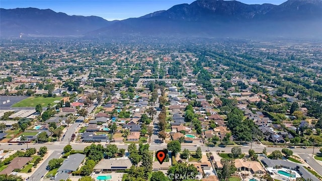 252 W 15th St, Upland, CA 91786 - aerial view of residential area with a mountain backdrop