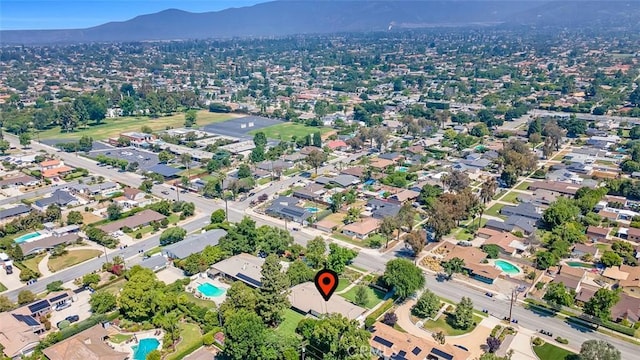 252 W 15th St, Upland, CA 91786 - aerial view of property and surrounding area featuring mountains