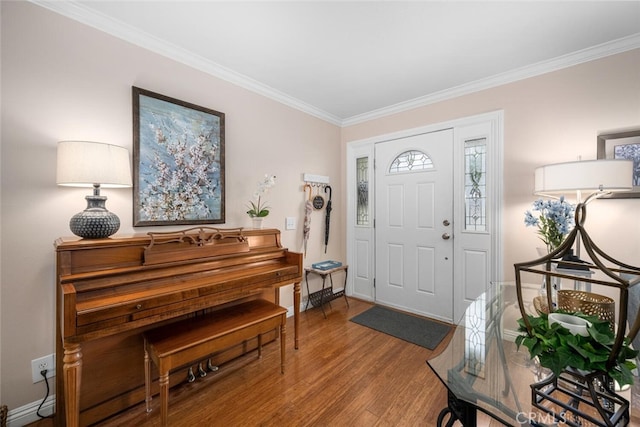 9676 Bloomfield St, Cypress, CA 90630 - foyer entrance with crown molding and wood finished floors