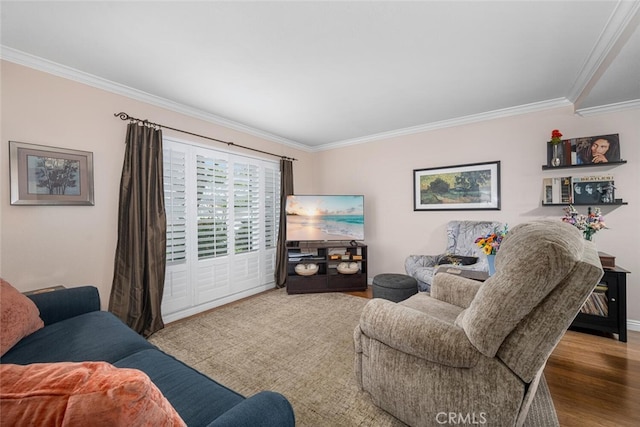 9676 Bloomfield St, Cypress, CA 90630 - living area with ornamental molding and wood finished floors