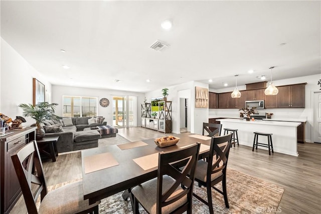 45105 Quicksilver Rd, Lake Elsinore, CA 92532 - dining room with recessed lighting and light wood-style floors