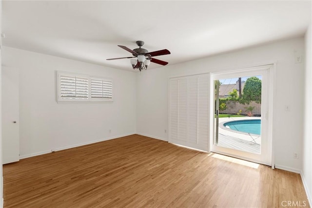 9508 Jellico Ave, Northridge, CA 91325 - unfurnished room featuring light wood-style flooring and ceiling fan
