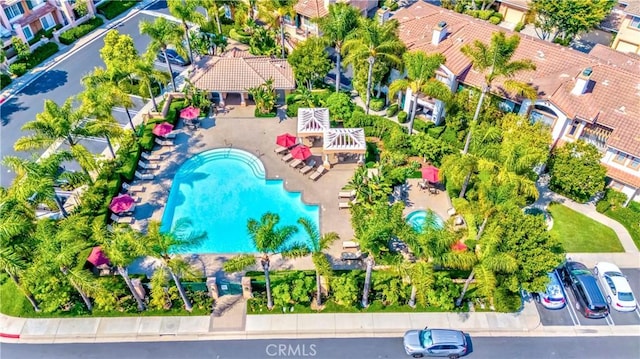 500 Tropea Aisle, Irvine, CA 92606 - bird's eye view of a pool area