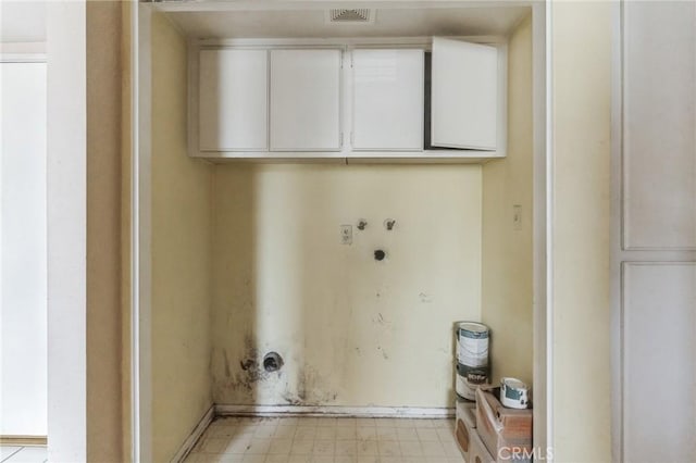 28006 S Western Ave Unit 267, San Pedro, CA 90732 - washroom with cabinet space, hookup for a washing machine, electric dryer hookup, and light floors