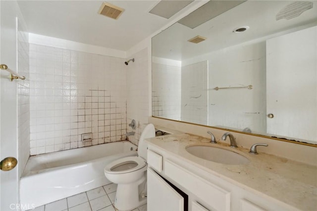 28006 S Western Ave Unit 267, San Pedro, CA 90732 - bathroom with tile patterned floors, vanity, and shower / bathtub combination