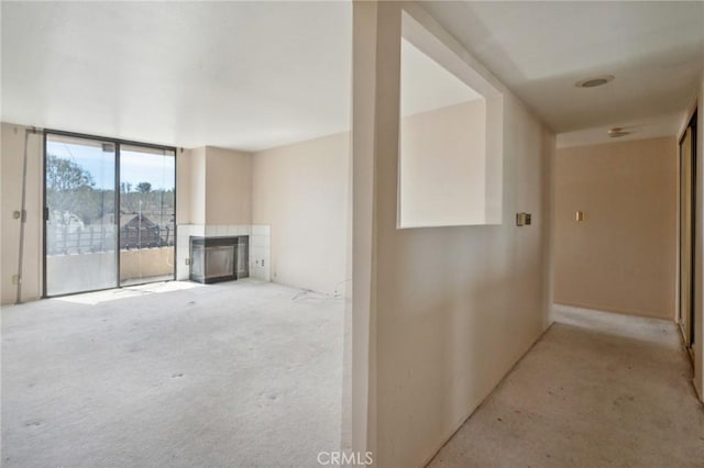 28006 S Western Ave Unit 267, San Pedro, CA 90732 - hall featuring carpet floors and a wall of windows
