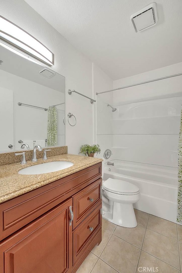 64 N Mar Vista Ave Unit 231, Pasadena, CA 91106 - bathroom with tile patterned flooring, vanity, and shower / bath combo