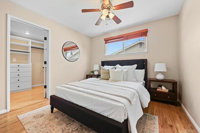 3833 Tomahawk Ln, San Diego, CA 92117 - bedroom with wood finished floors and a ceiling fan