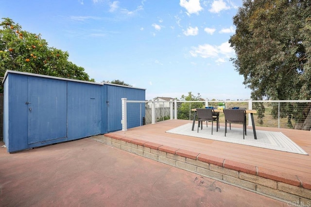 3833 Tomahawk Ln, San Diego, CA 92117 - view of patio / terrace with outdoor dining space and an outdoor structure