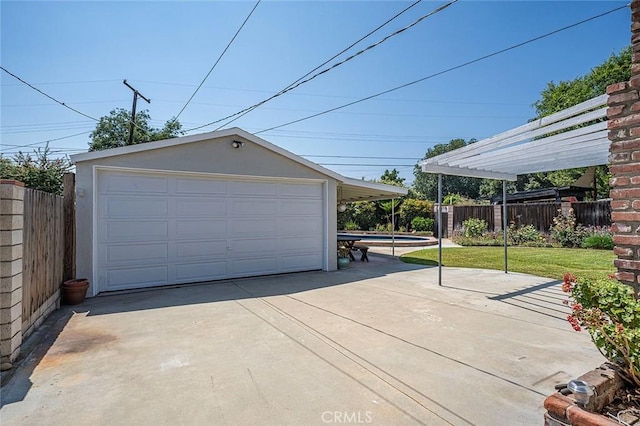 185 N Rodecker Dr, Azusa, CA 91702 - detached garage featuring a swimming pool