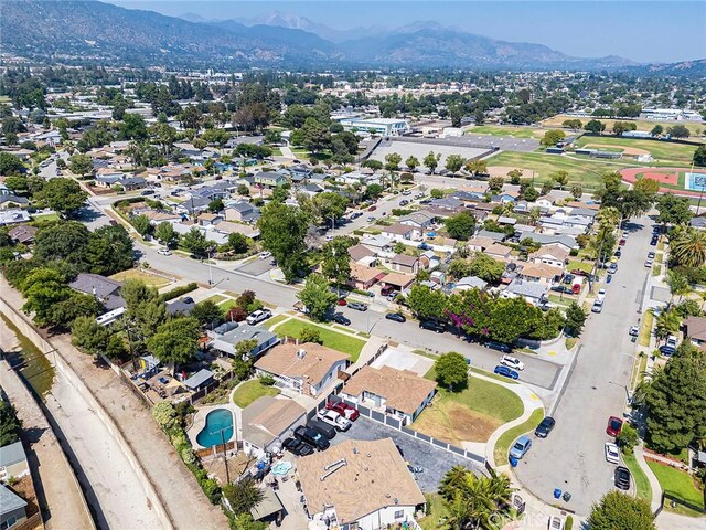 185 N Rodecker Dr, Azusa, CA 91702 - aerial view of property's location with mountains and nearby suburban area