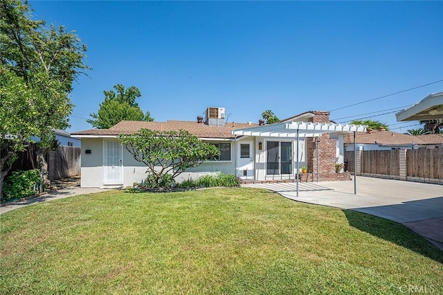 185 N Rodecker Dr, Azusa, CA 91702 - rear view of house with a pergola, a patio, and stucco siding