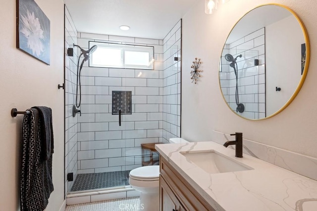 27111 Crews Hill Dr, Menifee, CA 92586 - full bathroom featuring vanity and a shower stall