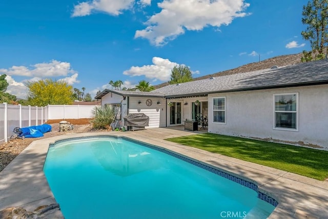 27111 Crews Hill Dr, Menifee, CA 92586 - view of pool featuring a fenced backyard and a patio area
