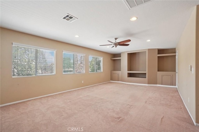 12910 Jersey St, Eastvale, CA 92880 - carpeted empty room featuring a ceiling fan and recessed lighting