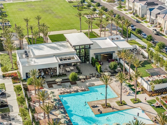 211 Wild Flower, Lake Forest, CA 92630 - aerial view of a pool