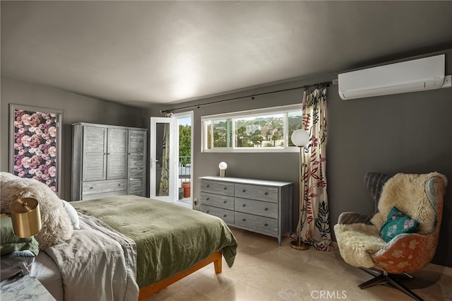 837 N W Knoll Dr Unit 307, West Hollywood, CA 90069 - bedroom with a wall unit AC and access to exterior