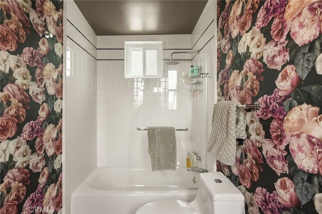 837 N W Knoll Dr Unit 307, West Hollywood, CA 90069 - bathroom featuring toilet and bathtub / shower combination