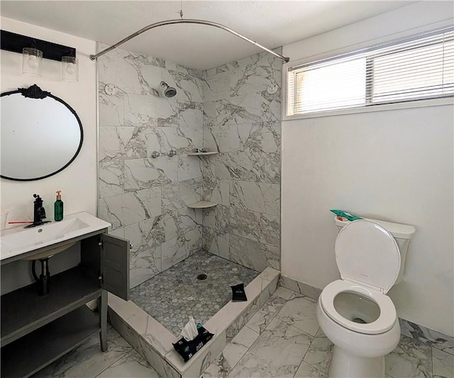 1608 Millet Ave, South El Monte, CA 91733 - full bathroom featuring marble look tiles and tiled shower