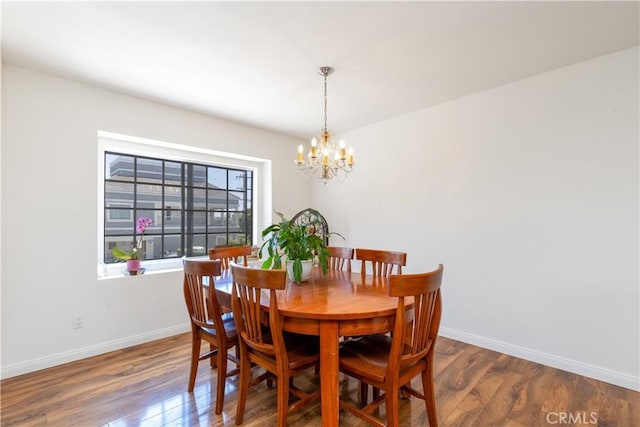 854 N Harbor Blvd, La Habra, CA 90631 - dining space featuring a chandelier and wood finished floors