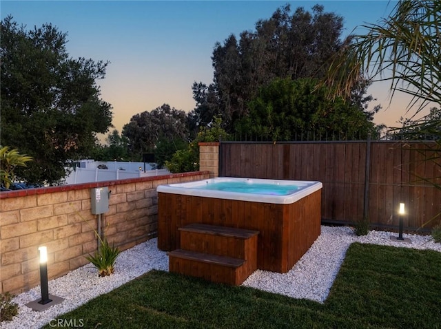 11410 Reseda Blvd, Porter Ranch, CA 91326 - fenced backyard featuring a hot tub