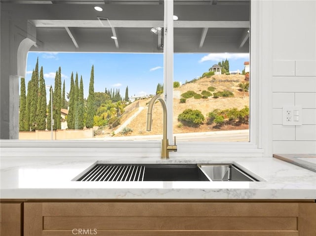 11410 Reseda Blvd, Porter Ranch, CA 91326 - kitchen view of a sink and light stone counters
