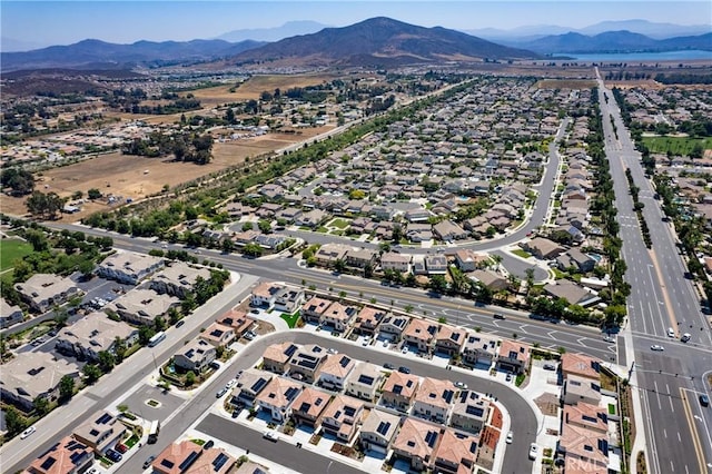 36390 W Flare, Winchester, CA 92569 - aerial overview of property's location with a mountain backdrop and nearby suburban area
