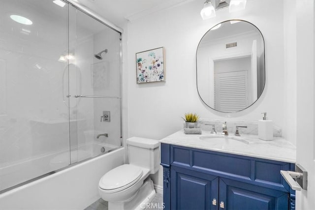 28639 Quaint St, Agoura Hills, CA 91301 - bathroom with vanity and bath / shower combo with glass door