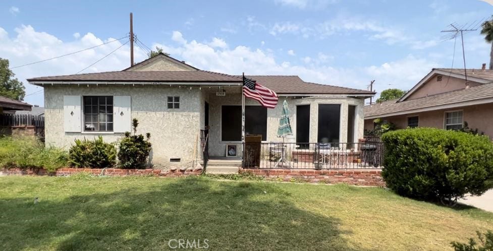 12414 Arlee Ave, Norwalk, CA 90650 - bungalow-style house with a front yard and stucco siding