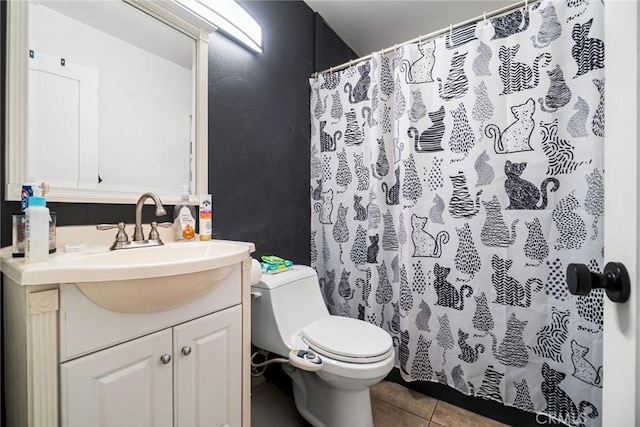 1566 Pine Ave Unit 207A, Long Beach, CA 90813 - full bathroom with tile patterned flooring, vanity, and a shower with curtain