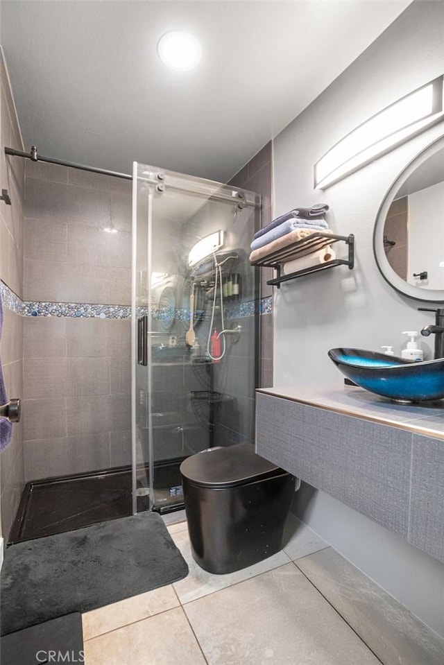 1566 Pine Ave Unit 207A, Long Beach, CA 90813 - full bath featuring a shower stall and tile patterned flooring