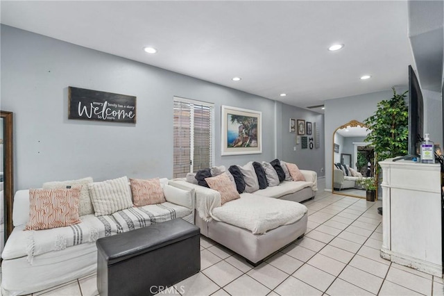 14343 Marilla Ave, Norwalk, CA 90650 - living area featuring recessed lighting and light tile patterned floors