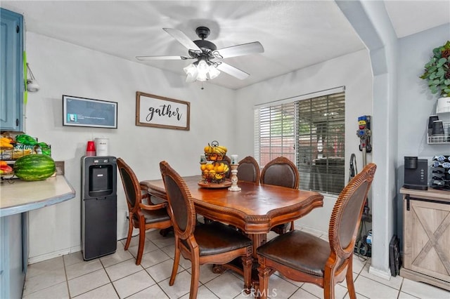 14343 Marilla Ave, Norwalk, CA 90650 - dining room with light tile patterned floors and a ceiling fan