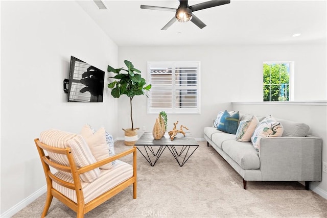 27 Cache St, Rancho Mission Viejo, CA 92694 - living area with light colored carpet and ceiling fan
