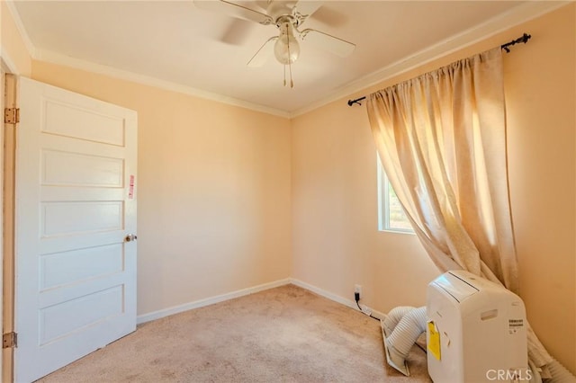 9668 W Rosamond Blvd, Rosamond, CA 93560 - spare room with carpet, ceiling fan, and crown molding