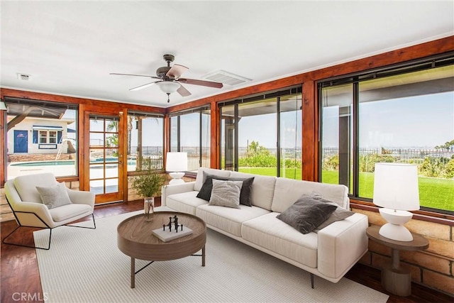 1835 Hilltop Dr, Colton, CA 92324 - sunroom featuring wood finished floors