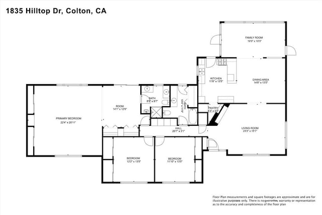 1835 Hilltop Dr, Colton, CA 92324 - view of home floor plan