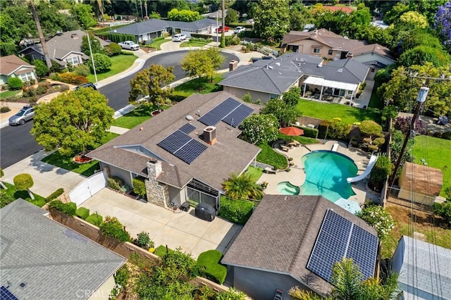 416 N Westridge Ave, Glendora, CA 91741 - aerial perspective of suburban area with a pool