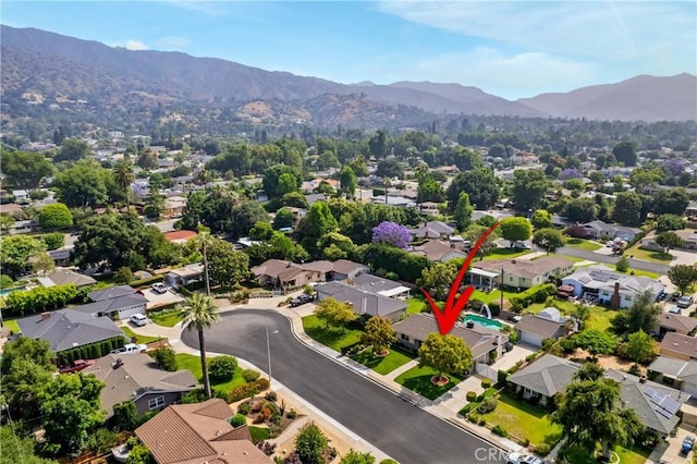 416 N Westridge Ave, Glendora, CA 91741 - aerial perspective of suburban area featuring a mountainous background