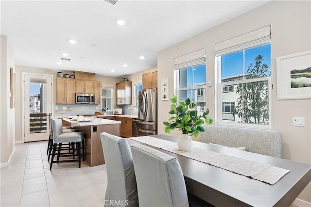 780 Stirrup, Rancho Mission Viejo, CA 92694 - dining room featuring plenty of natural light, recessed lighting, and light tile patterned flooring