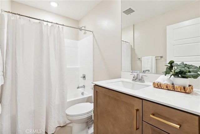780 Stirrup, Rancho Mission Viejo, CA 92694 - bathroom featuring vanity, shower / tub combo with curtain, and recessed lighting
