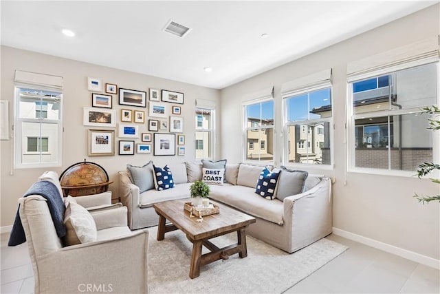 780 Stirrup, Rancho Mission Viejo, CA 92694 - living area with healthy amount of natural light, light tile patterned floors, and recessed lighting