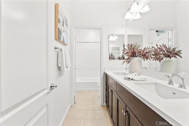 152 Jaripol Cir, Rancho Mission Viejo, CA 92694 - bathroom with double vanity, tile patterned flooring, and shower / tub combination