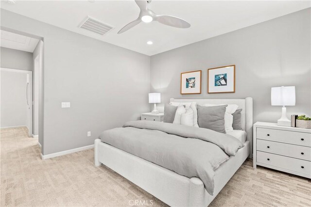 152 Jaripol Cir, Rancho Mission Viejo, CA 92694 - bedroom featuring light colored carpet and ceiling fan