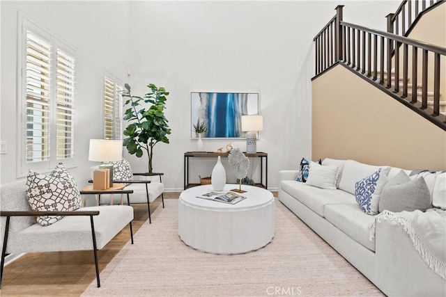 152 Jaripol Cir, Rancho Mission Viejo, CA 92694 - living area with wood finished floors and stairway