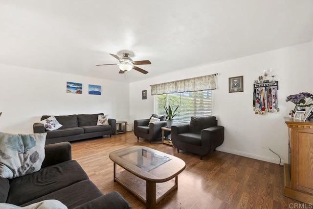 310 Michele Dr, Vista, CA 92084 - living room featuring a ceiling fan and wood finished floors