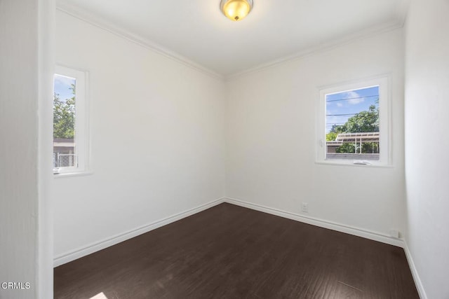 1430 Pepper Dr, Pasadena, CA 91104 - unfurnished room with plenty of natural light, dark wood-style flooring, and ornamental molding