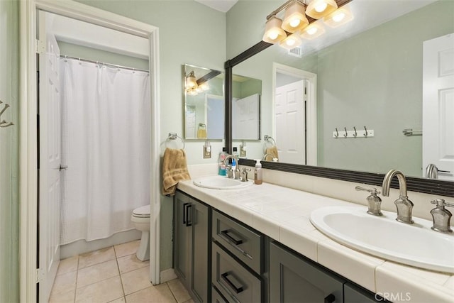 45620 Hopactong St, Temecula, CA 92592 - bathroom featuring double vanity and tile patterned floors