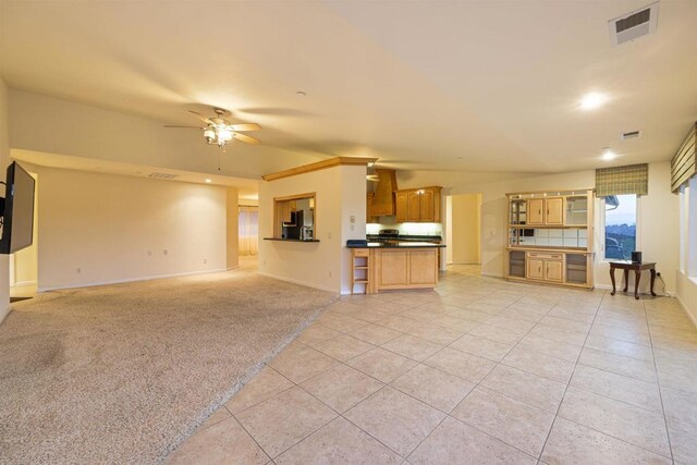 2814 Helix St, Spring Valley, CA 91977 - unfurnished living room featuring ceiling fan and light tile patterned floors