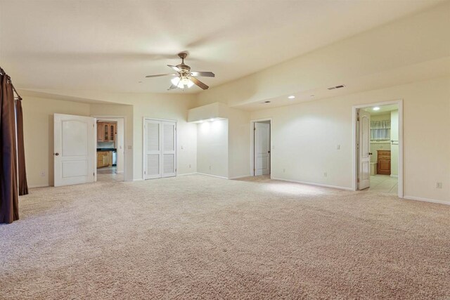 2814 Helix St, Spring Valley, CA 91977 - unfurnished bedroom featuring light carpet, ensuite bath, and ceiling fan